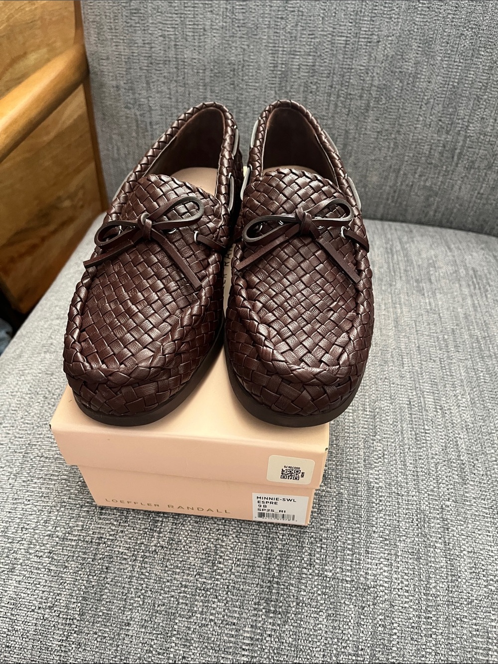 NWT Loeffler Randall Minnie Loafers Espresso 9B - Picture 2 of 6